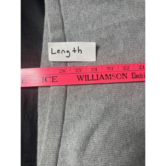 Eddie Bauer Striped Mens Sweater XL Gray Ivory 1/4 Zip Mock Neck Pullover Dad‎ - Picture 6 of 8